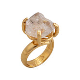 ALCHEMIA HERKIMER DIAMOND PRONG SET ADJUSTABLE RING